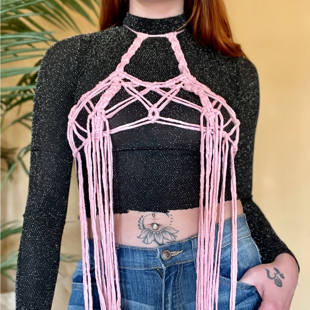Original GoodVibeGoda Handmade Macramé Top